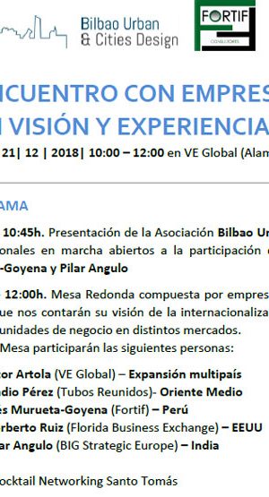 ENCUENTRO CON EMPRESARIOS VASCOS CON VISIÓN Y EXPERIENCIA INTERNACIONAL