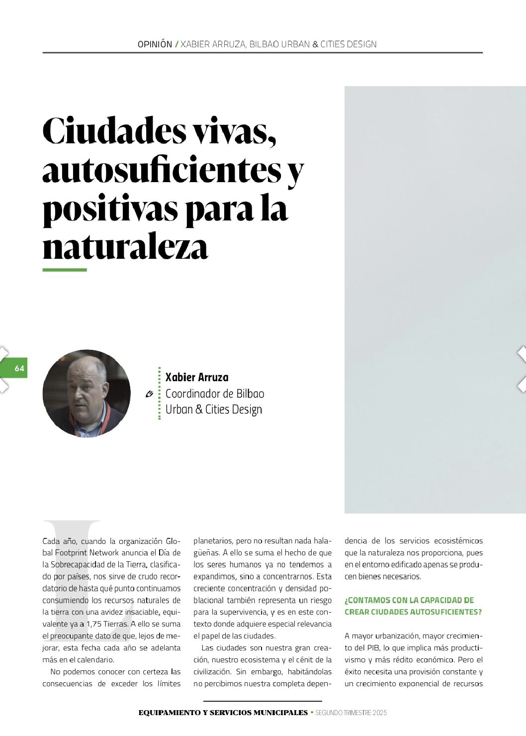 Ciudades vivas, autosuficientes y positivas para la naturaleza