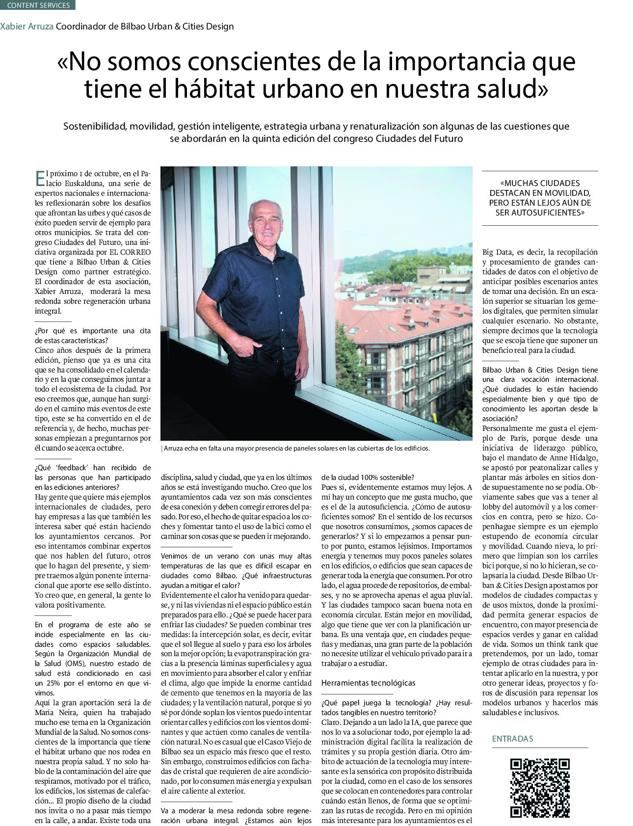 No somos conscientes de la importancia que tiene el hábitat urbano en nuestra salud